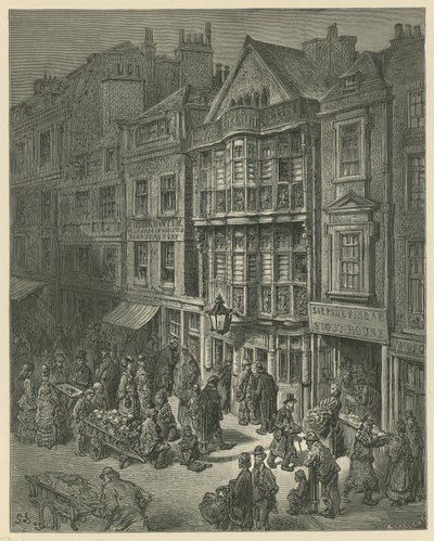 Illustratie van Bishopsgate Street door Gustave Dore